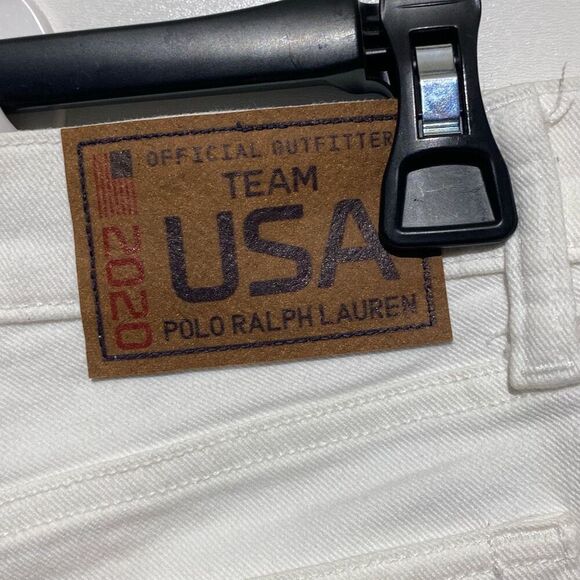Polo Ralph Lauren Women's White 2020 Team US Olympics Denim Jeans Size 2 - Picture 6 of 14
